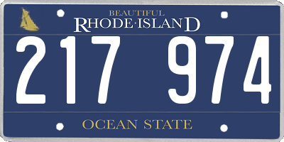 RI license plate 217974