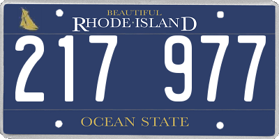 RI license plate 217977