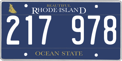 RI license plate 217978