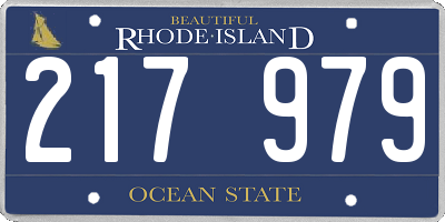 RI license plate 217979
