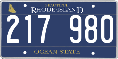 RI license plate 217980