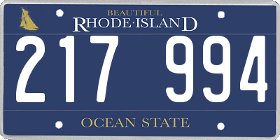 RI license plate 217994