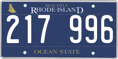 RI license plate 217996