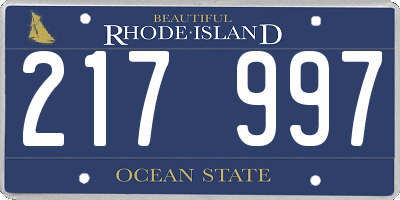 RI license plate 217997