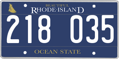 RI license plate 218035