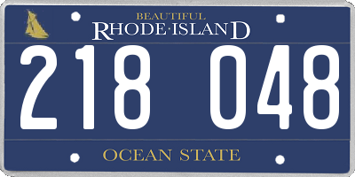 RI license plate 218048