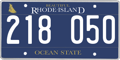 RI license plate 218050