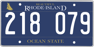 RI license plate 218079