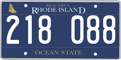 RI license plate 218088