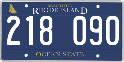 RI license plate 218090