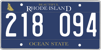 RI license plate 218094