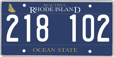 RI license plate 218102