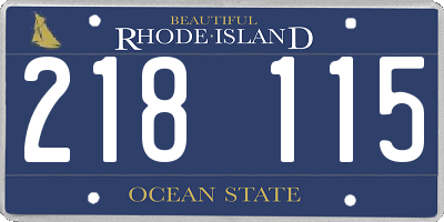 RI license plate 218115