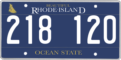 RI license plate 218120