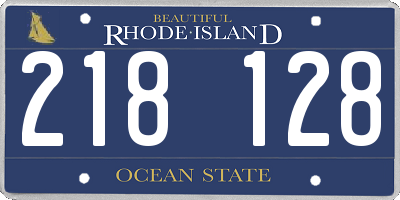RI license plate 218128