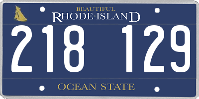 RI license plate 218129
