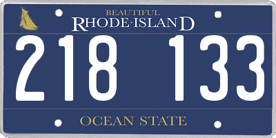 RI license plate 218133