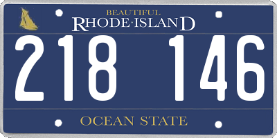 RI license plate 218146