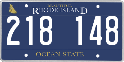 RI license plate 218148