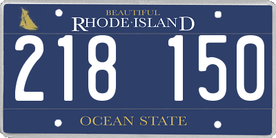 RI license plate 218150