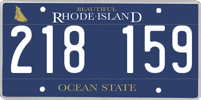 RI license plate 218159
