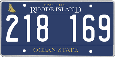 RI license plate 218169