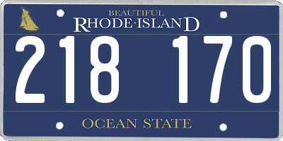 RI license plate 218170