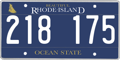 RI license plate 218175