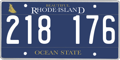 RI license plate 218176