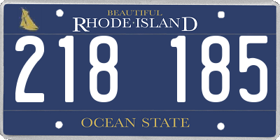 RI license plate 218185