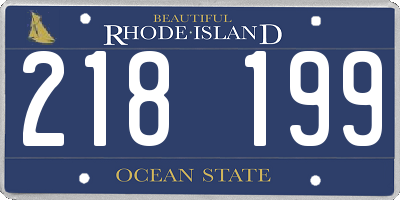 RI license plate 218199