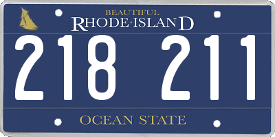 RI license plate 218211