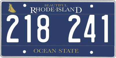RI license plate 218241