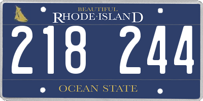 RI license plate 218244