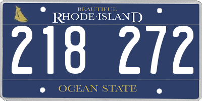 RI license plate 218272
