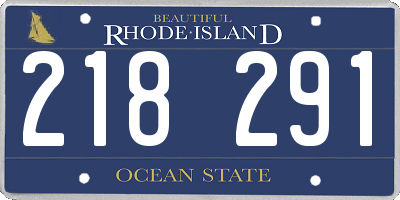 RI license plate 218291