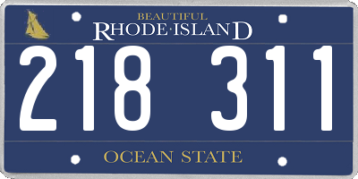 RI license plate 218311