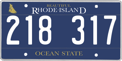 RI license plate 218317