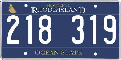 RI license plate 218319