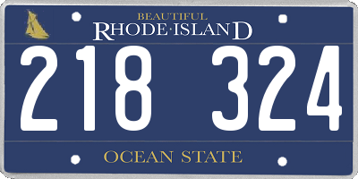RI license plate 218324
