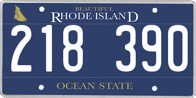 RI license plate 218390