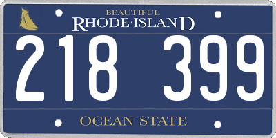 RI license plate 218399