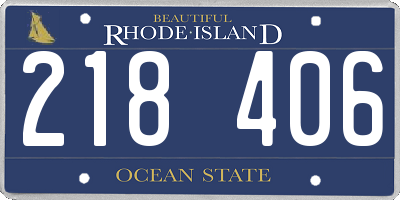 RI license plate 218406
