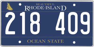 RI license plate 218409