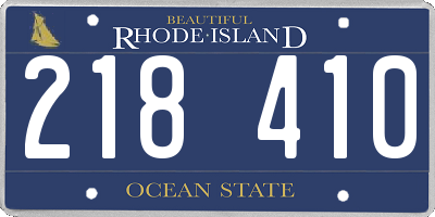 RI license plate 218410