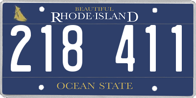 RI license plate 218411