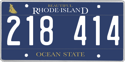 RI license plate 218414