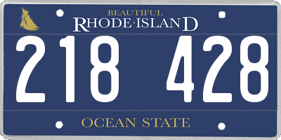 RI license plate 218428