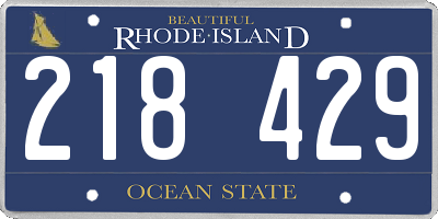 RI license plate 218429
