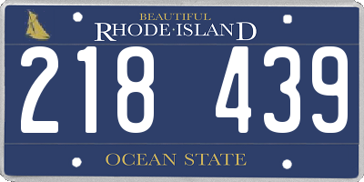 RI license plate 218439